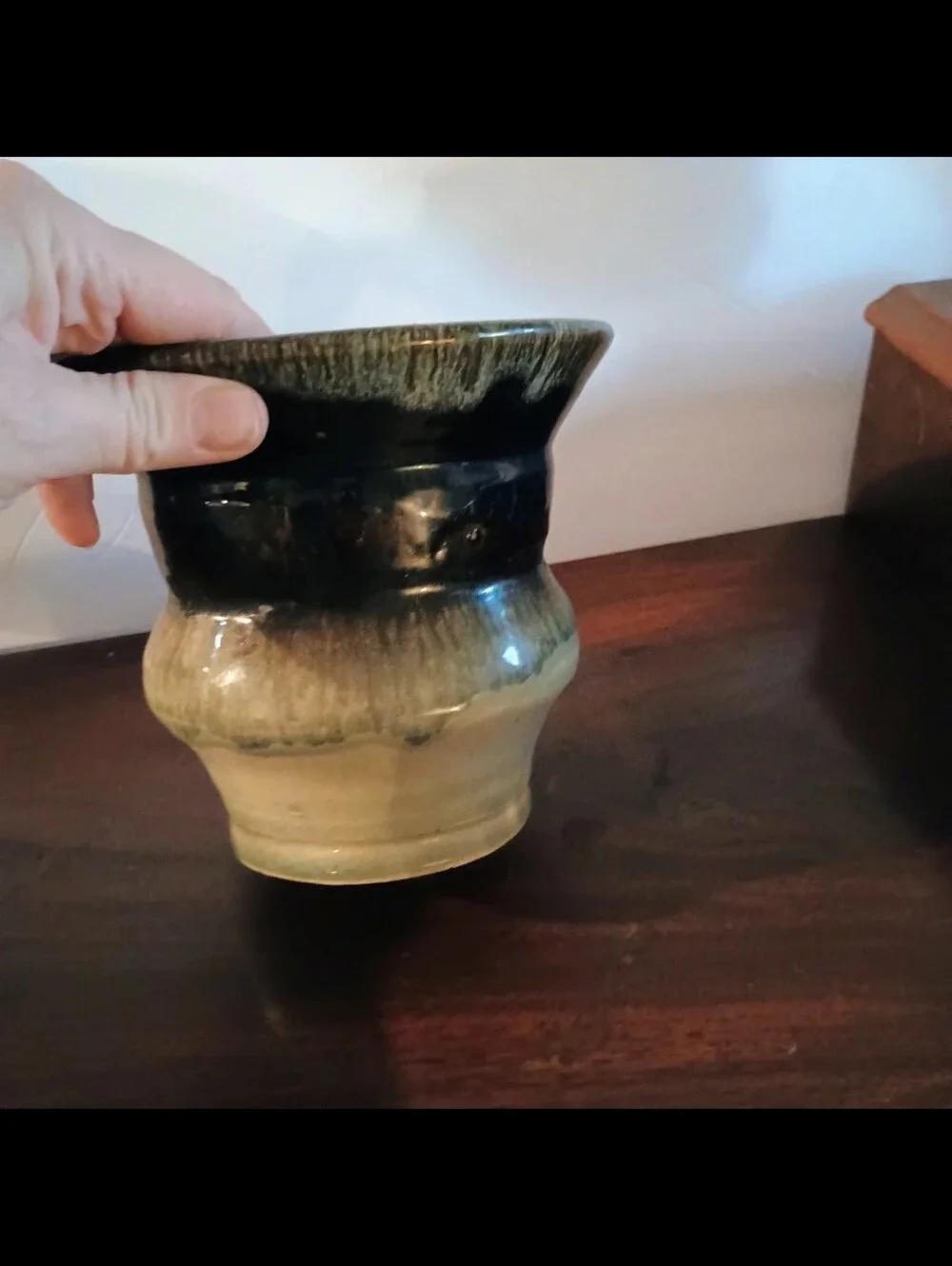 Signed Studio pottery plant pot